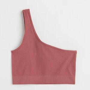 H&M Ribbed Seamless Jersey One Shoulder Top NWOT